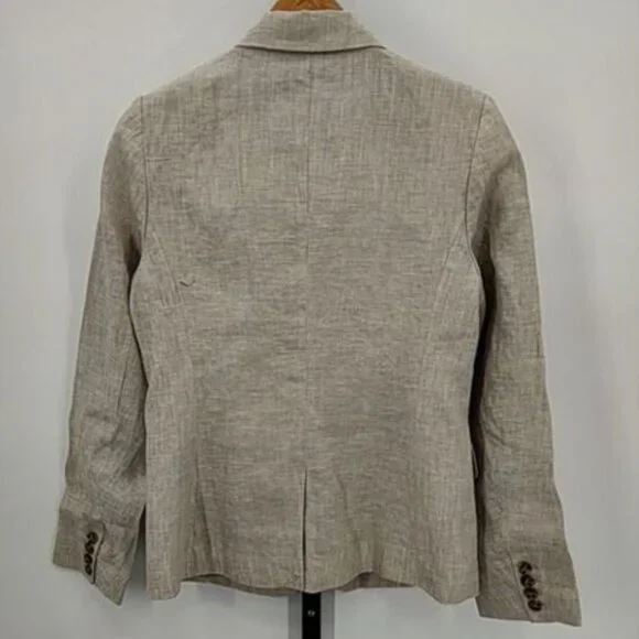 NWT QUINCE 100% European Linen Structured Blazer Jacket Flax Small - Picture 9 of 12